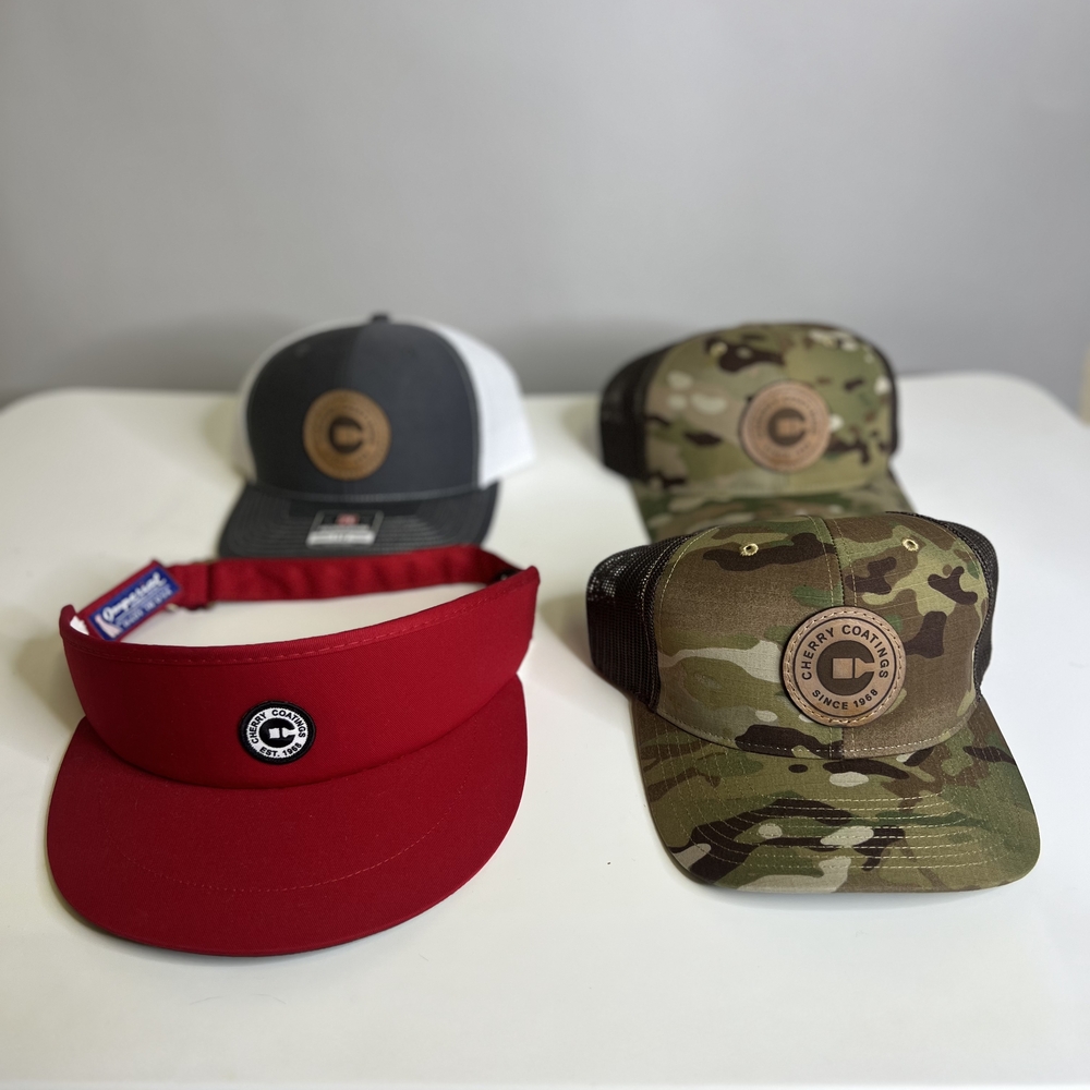 C.C Men's Red Visor and Camouflage Hat Collection